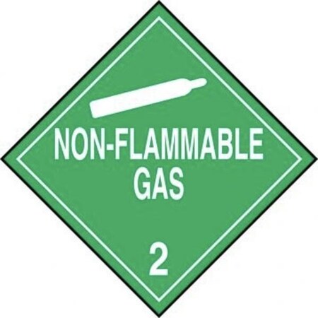 Accuform DOT PLACARD HAZARD CLASS 2  GASES MPL201CT100 MPL201CT100